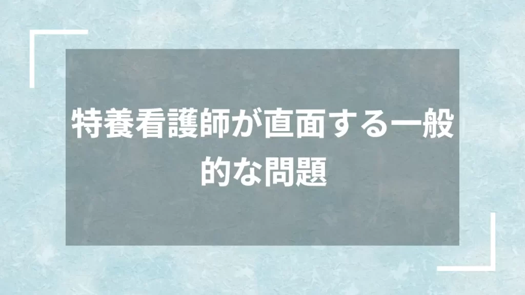特養看護師が直面する一般的な問題